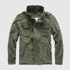 Veste homme mi-saison à manches longues et poches, cinq coloris, vert armée