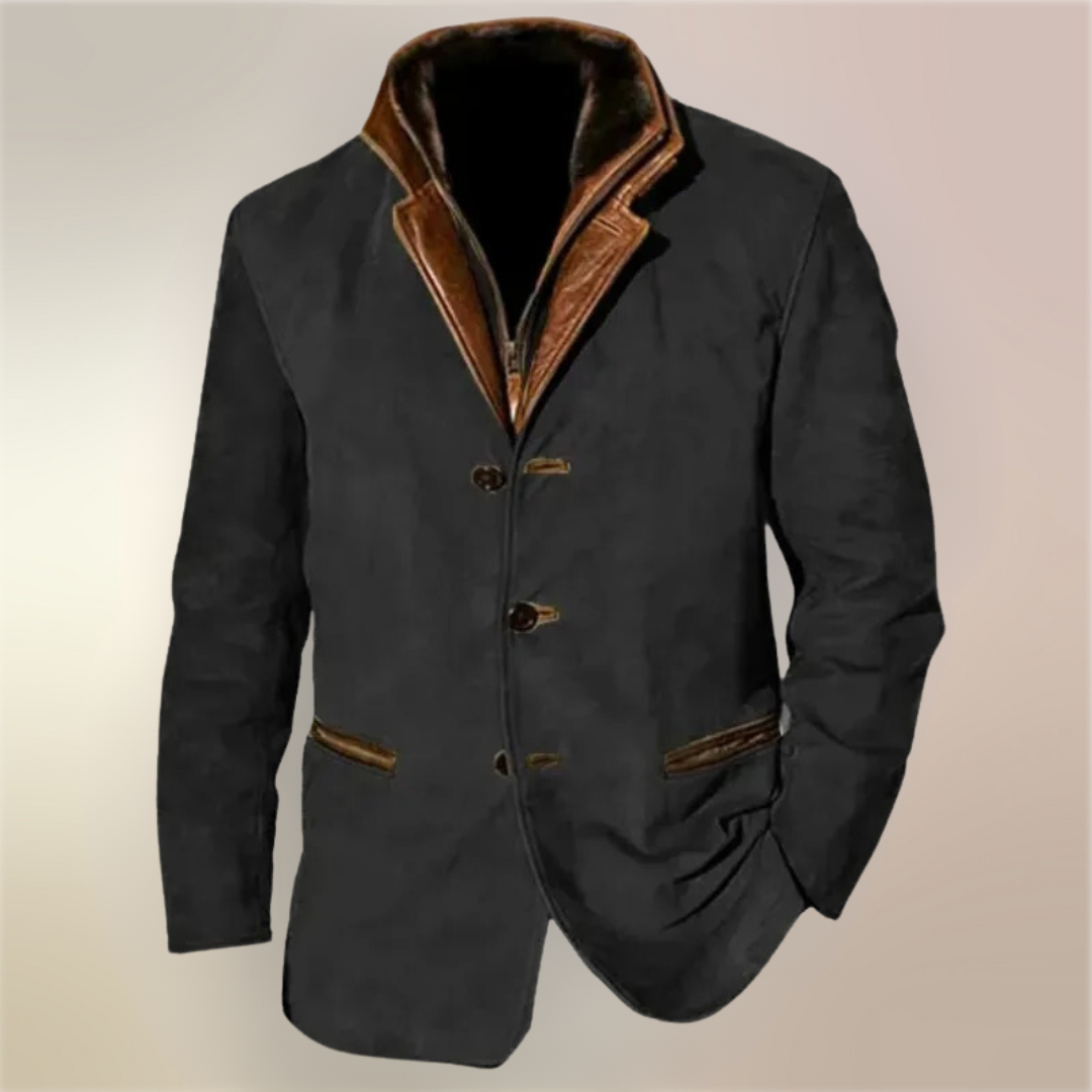 Veste homme vintage à col montant, cinq coloris, du S au 5XL
