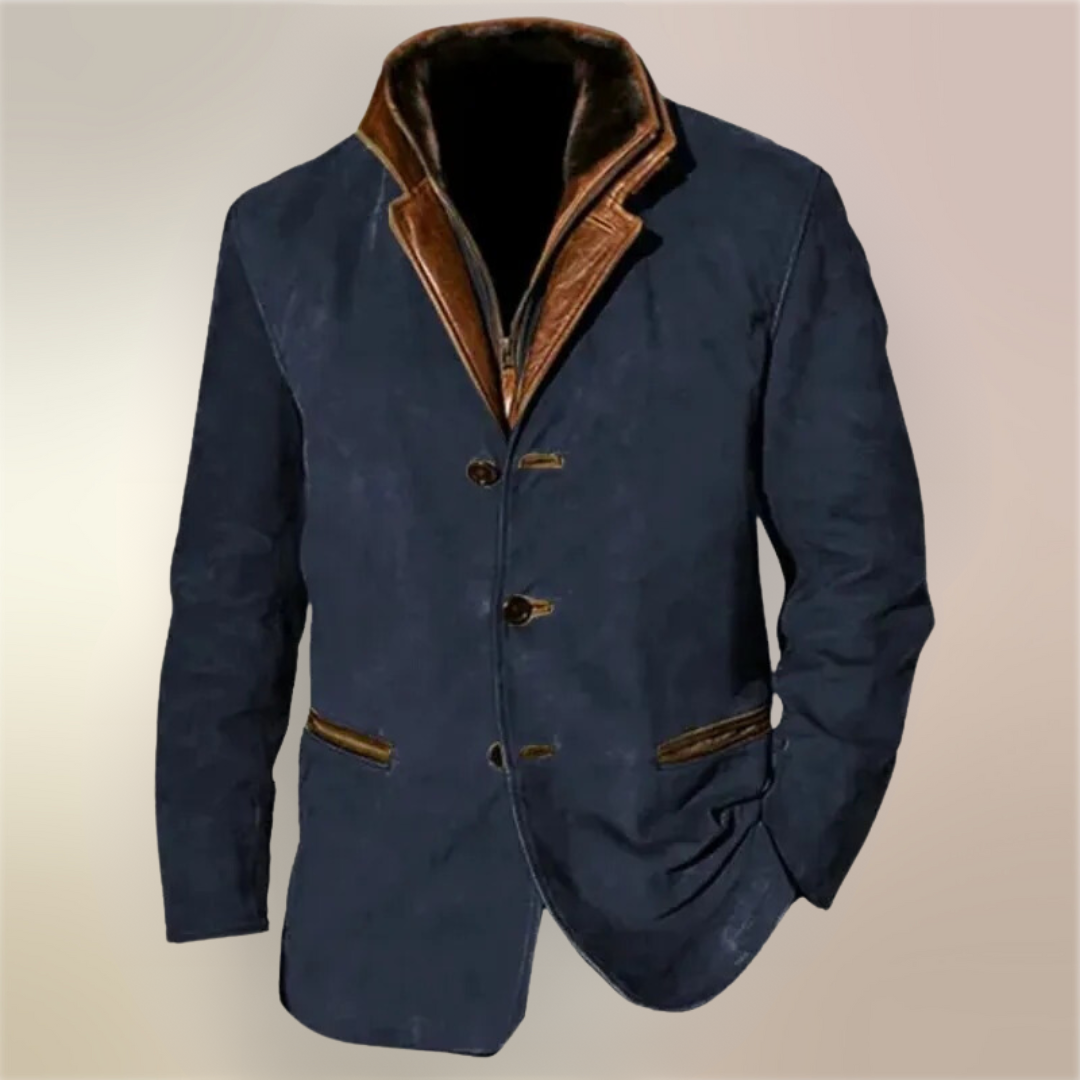 Veste homme vintage à col montant, cinq coloris, du S au 5XL