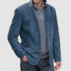 Veste homme vintage à col rabattu, du S au 3XL, bleu