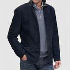 Veste homme vintage à col rabattu, du S au 3XL, bleu marine