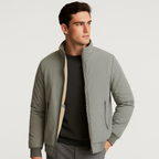 Veste zippée homme à intérieur chaud, poignets ajustés, gris