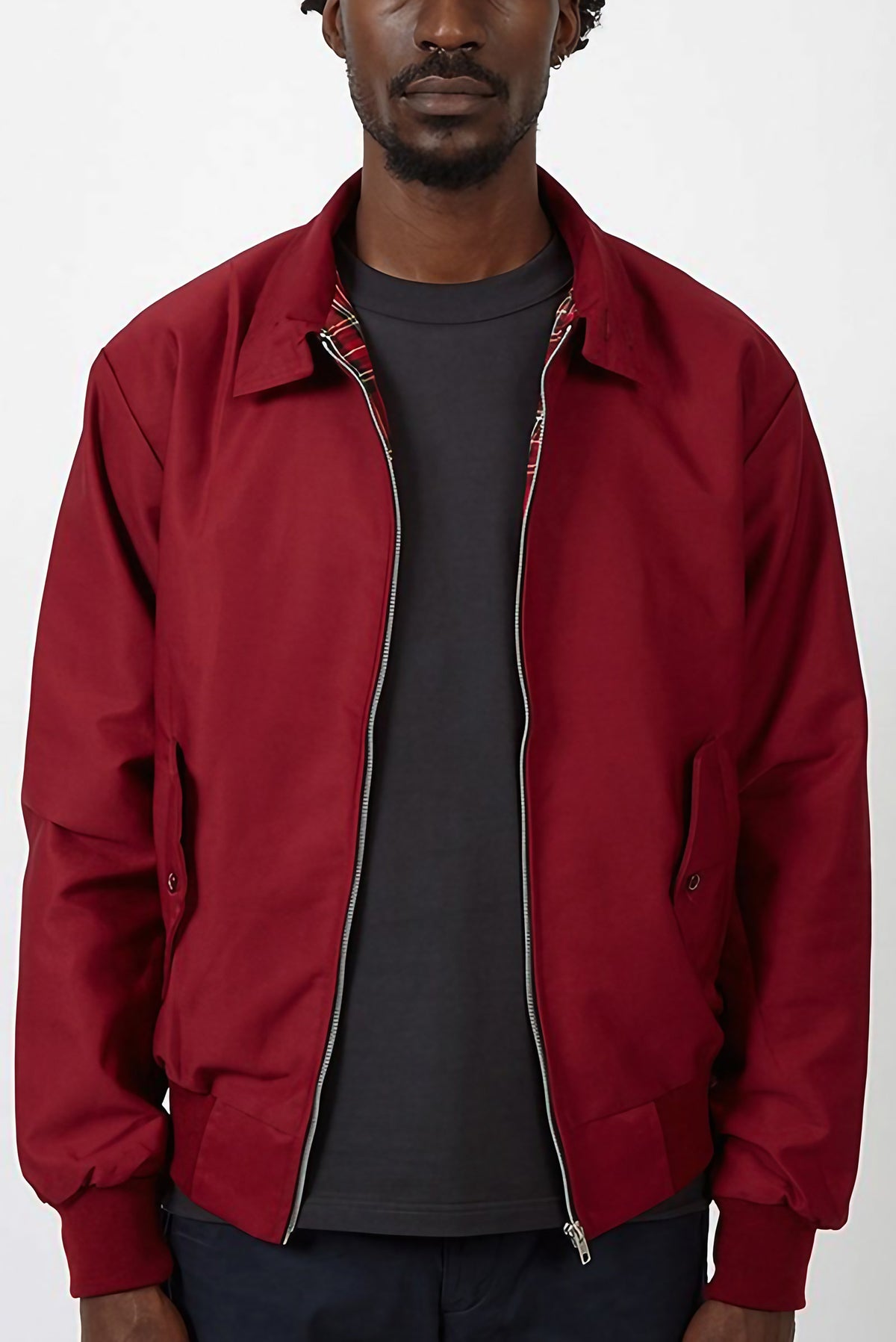 Veste zippée homme à poignets côtelés, huit coloris, S au 4XL, bordeaux