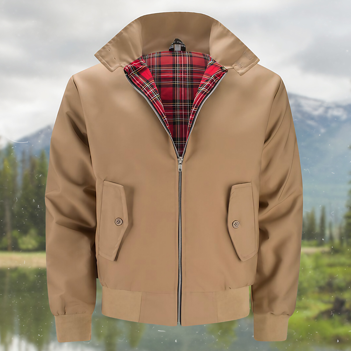 Veste zippée homme à poignets côtelés, huit coloris, S au 4XL, marron