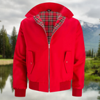 Veste zippée homme à poignets côtelés, huit coloris, S au 4XL, rouge
