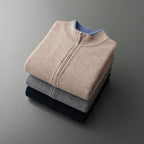 Veste zippée homme, kaki, gris ou bleu marine, du S au 2XL