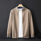 Veste zippée homme, kaki, gris ou bleu marine, du S au 2XL