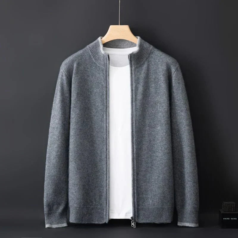 Veste zippée homme, kaki, gris ou bleu marine, du S au 2XL