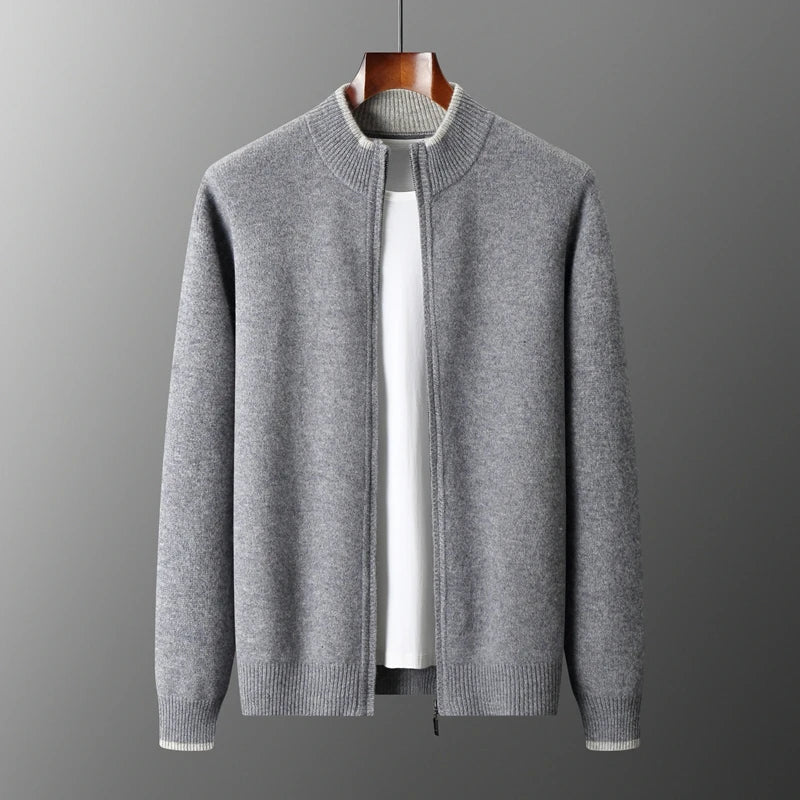 Veste zippée homme, kaki, gris ou bleu marine, du S au 2XL