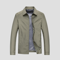Veste imperméable homme zippée, doublure à carreaux, kaki