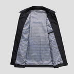 Veste imperméable homme zippée, doublure à carreaux