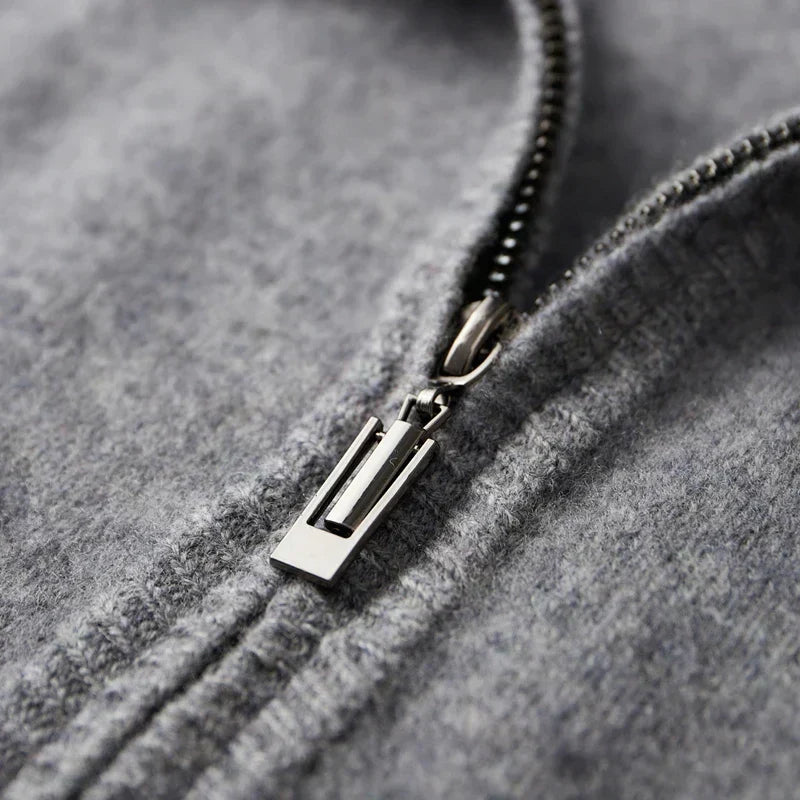 Veste zippée homme, kaki, gris ou bleu marine, du S au 2XL