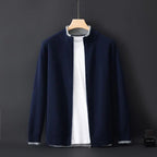 Veste zippée homme, kaki, gris ou bleu marine, du S au 2XL