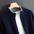 Veste zippée homme, kaki, gris ou bleu marine, du S au 2XL, bleu marine