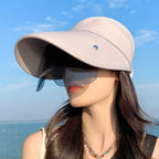 Visière de soleil femme ajustable, six coloris, gris