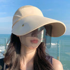 Visière de soleil femme ajustable, six coloris, beige