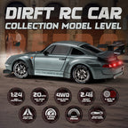 Voiture télécommandée de drift 4x4 à lumières LED, rechargeable