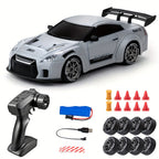 Voiture télécommandée de drift 4x4 à lumières LED, rechargeable