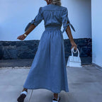 Robe en jean femme bleue, du S au 3XL