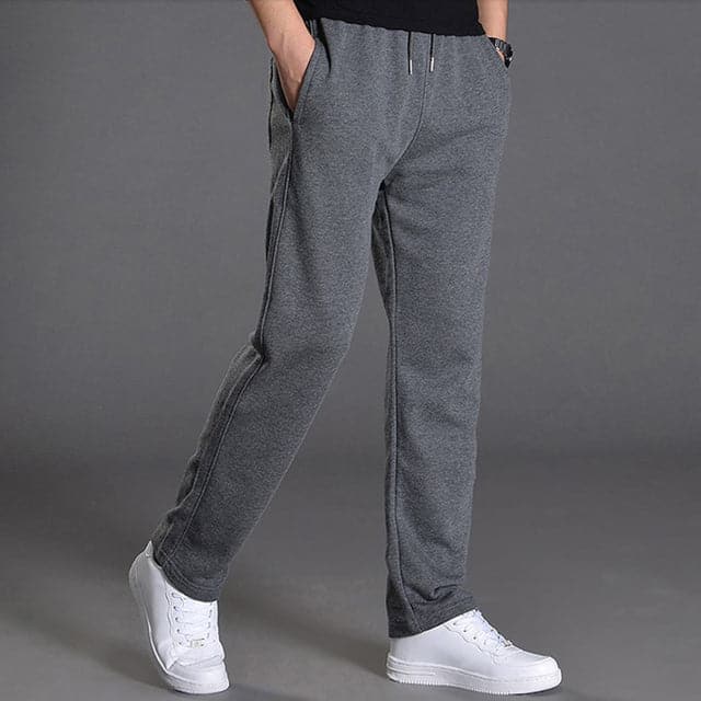 Pantalon de jogging homme fuselé, poches zippées, cordon