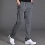 Pantalon de jogging homme fuselé, poches zippées, cordon