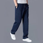 Pantalon de jogging homme fuselé, poches zippées, cordon
