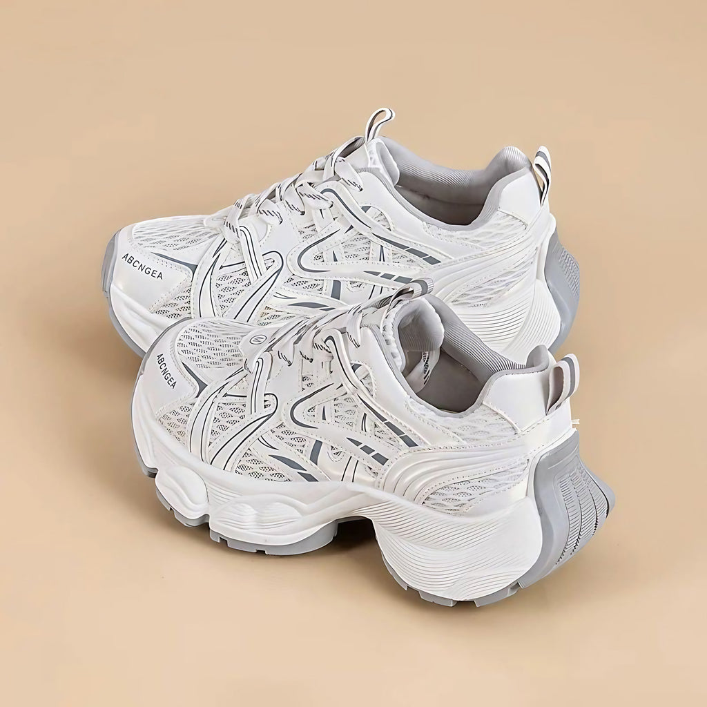 Chaussures de sport femme légères, talon amorti, du 35 au 40, blanc