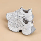 Chaussures de sport femme légères, talon amorti, du 35 au 40, blanc