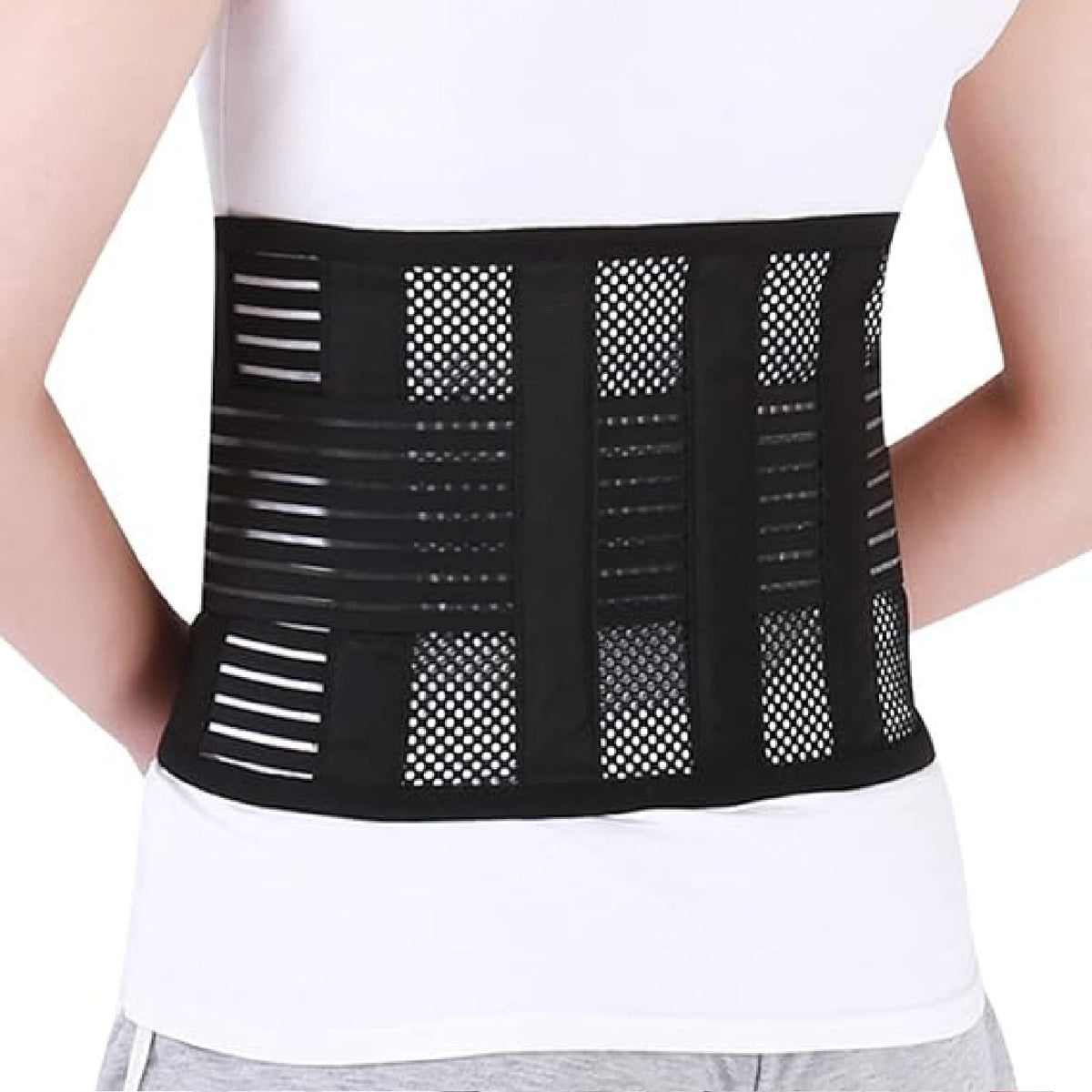 Ceinture lombaire orthopédique en maille respirante, réglable