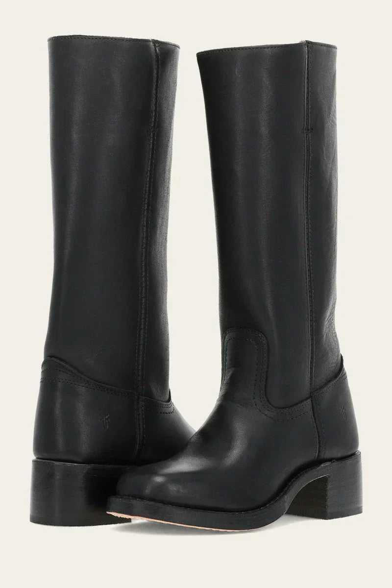 Bottes montantes femme à talon, cinq coloris, du 35 au 46, noir