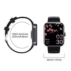Montre connectée à écran tactile couleur, noire ou rose