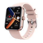 Montre connectée à écran tactile couleur, noire ou rose, rose